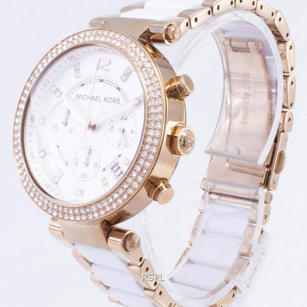 Montre Michael Kors Parker chronographe cristaux MK5774 féminin