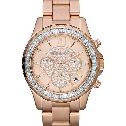 Montre Michael Kors Madison Rose or Crystal chronographe MK5811 féminin