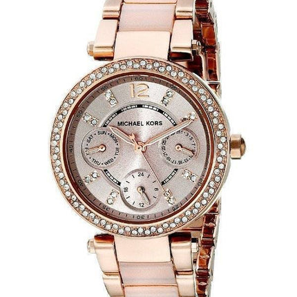 Michael Kors Parker Mini multifonction Rose cadran montre de MK6110 féminin