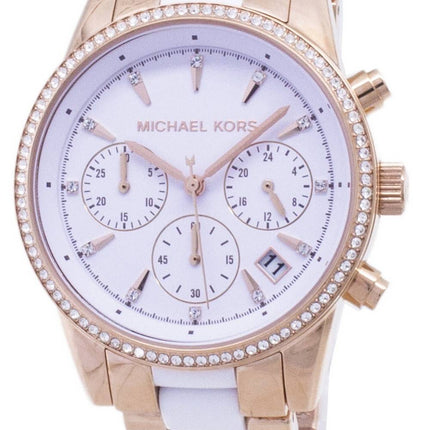 Montre Michael Kors Ritz Quartz chronographe Crystal Accents MK6324 féminin