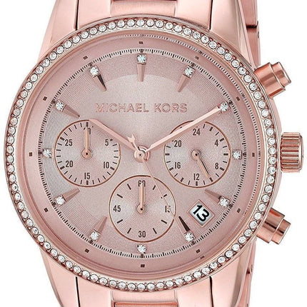 Montre Michael Kors Ritz Chronographe Quartz diamant Accent MK6357 féminin