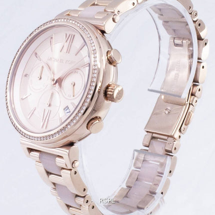 Montre Michael Kors Sofie Chronographe Quartz diamant Accent MK6560 féminin