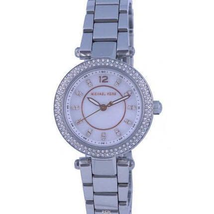 Michael Kors Mini Parker Crystal Accents cadran argenté Quartz MK6932 montre pour femme