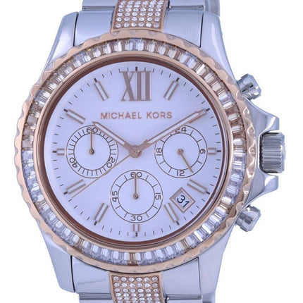 Montre Femme Michael Kors Everest Chronograph Two Tone Acier Inoxydable Quartz MK6975 100M