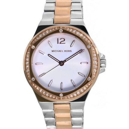 Michael Kors Lennox Crystal Accents Cadran argenté Quartz MK6989 Montre pour femme