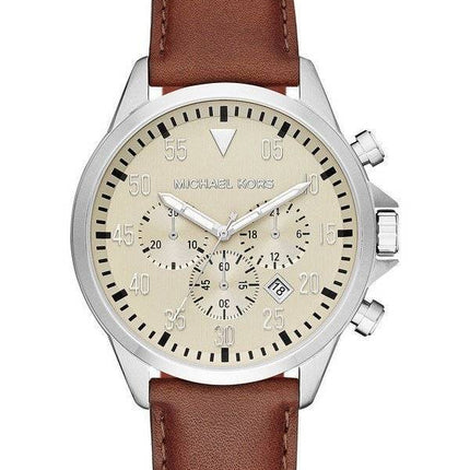 Michael Kors calibre montre chronographe cadran Beige MK8441 masculin