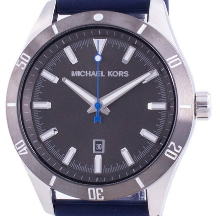 Montre pour homme Michael Kors Layton cadran gris bracelet en silicone à quartz MK8818