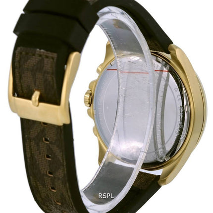 Michael Kors surdimensionné Brecken Logo chronographe cuir Quartz MK8849 montre pour homme fr