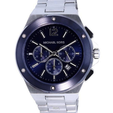 Michael Kors Lennox Chronographe Acier Inoxydable Cadran Bleu Quartz MK8938 Montre Homme