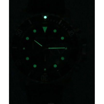 Montre pour homme Michael Kors Everest chronographe en cuir bleu marine avec cadran noir et quartz MK9091 100M