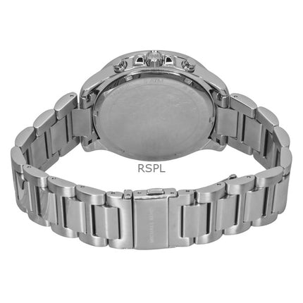 Montre chronographe surdimensionnée Michael Kors Sage en acier inoxydable avec cadran vert et quartz MK9191 pour homme