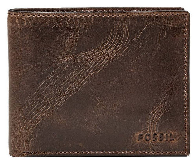 Portefeuille Homme Fossil Derrick RFID Passcase Marron Foncé Bifold ML3771201