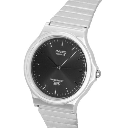Montre Casio analogique unisexe MQ-24DA-1A, bracelet en acier inoxydable, cadran argenté soleillé, mouvement à quartz, bracelet en acier inoxydable, cadran argenté soleillé