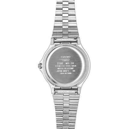 Montre unisexe Casio MQ-24DA-2A à quartz analogique, cadran bleu, acier inoxydable