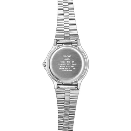 Montre unisexe Casio MQ-24DA-3A à quartz analogique, cadran vert, acier inoxydable