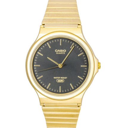 Montre Casio MQ-24GA-1A unisexe, bracelet en résine, cadran noir, mouvement à quartz, analogique