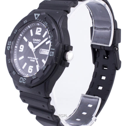 Casio Quartz analogique 100M noir résine bracelet MRW-200H-1B2VDF MRW-200H-1B2V montre homme