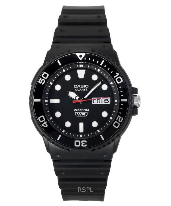 Montre pour homme Casio Standard analogique avec bracelet en résine et cadran noir à quartz MRW-230H-1E1V 100M