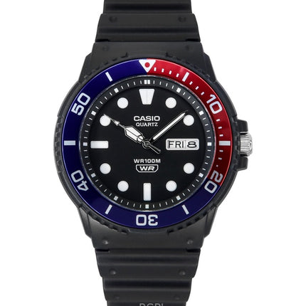 Montre analogique Casio Standard pour homme, bracelet en résine, cadran noir, quartz, MRW-230H-1E2V, 100 m