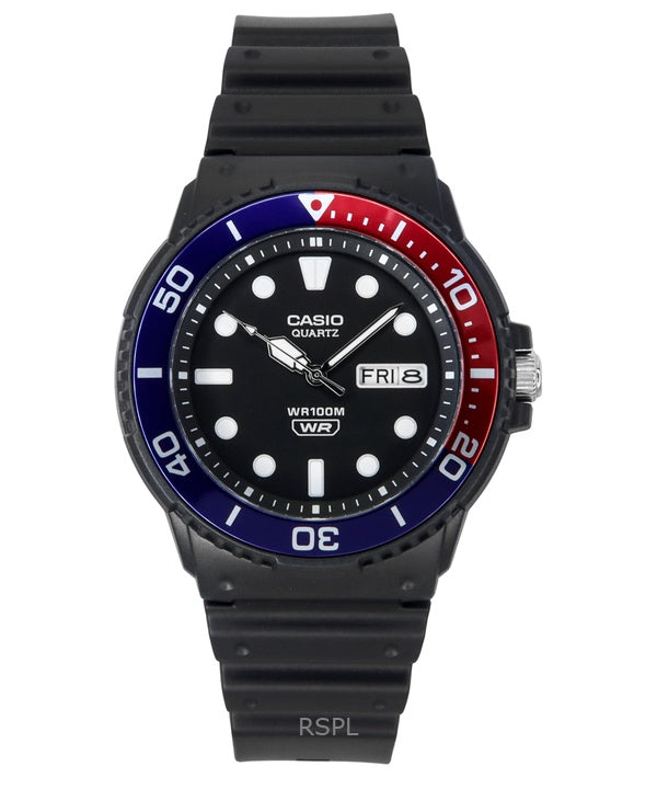 Montre analogique Casio Standard pour homme, bracelet en résine, cadran noir, quartz, MRW-230H-1E2V, 100 m