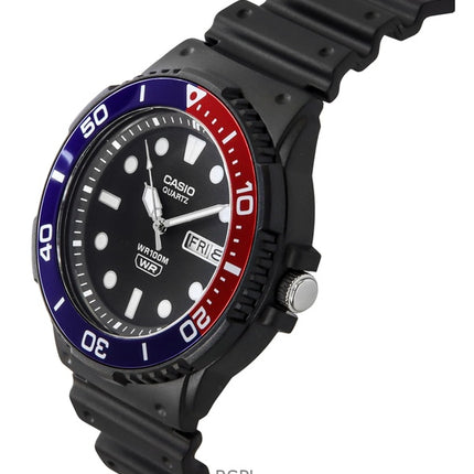 Montre analogique Casio Standard pour homme, bracelet en résine, cadran noir, quartz, MRW-230H-1E2V, 100 m