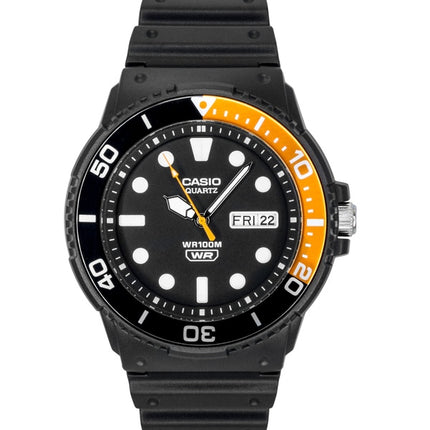 Montre pour homme Casio avec bracelet en résine analogique et cadran noir à quartz MRW-230H-1E4V 100M