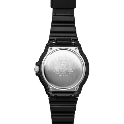 Montre pour homme Casio avec bracelet en résine analogique et cadran noir à quartz MRW-230H-1E4V 100M