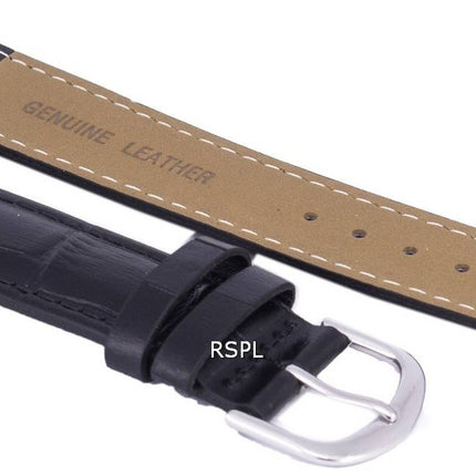 Bracelet de cuir de marque Ratio noir 20mm