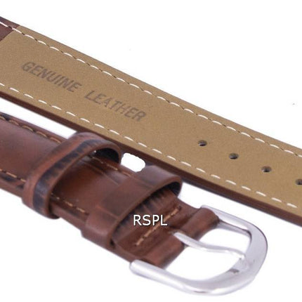 Bracelet de cuir brun Ratio marque 22mm