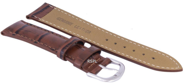 Bracelet de cuir brun Ratio marque 22mm