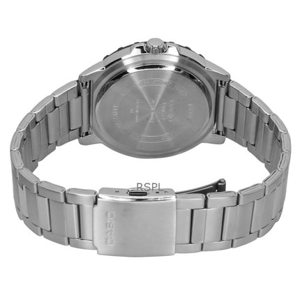 Montre analogique Casio Standard pour homme, en acier inoxydable, cadran bleu aqua, quartz, MTD-125D-2A3V, 100 m