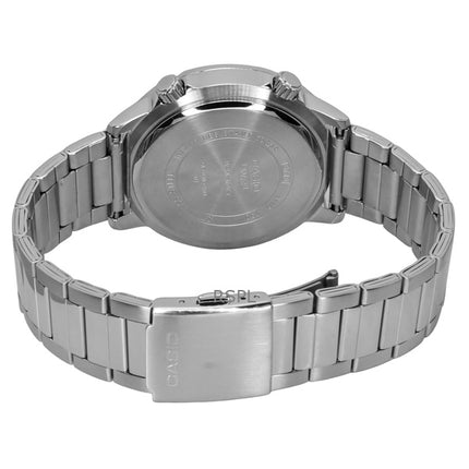 Montre Casio Standard analogique en acier inoxydable avec cadran noir et quartz MTD-130D-1A2V 100M pour homme