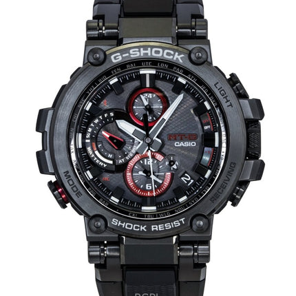 Montre homme Casio G-Shock MT-G analogique avec bracelet en résine, cadran noir et fonction solaire MTG-B1000B-1A, 200 m