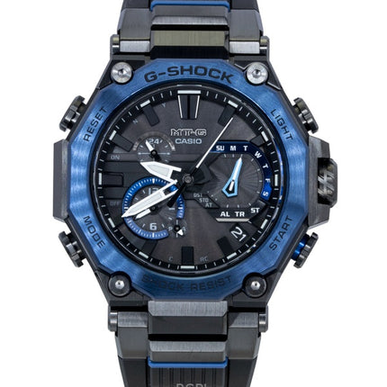 Montre homme Casio G-Shock MT-G analogique avec bracelet en résine et cadran noir, solaire MTG-B2000B-1A2, 200 m
