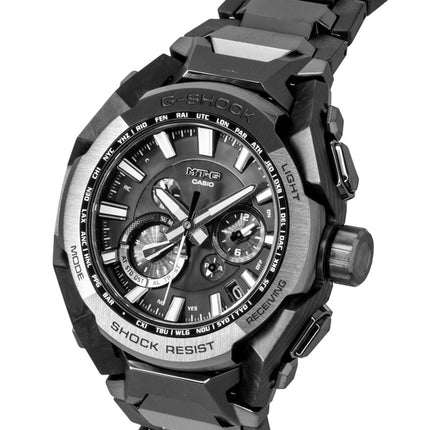 Montre homme Casio G-Shock MT G Smartphone Link analogique-numérique en acier inoxydable, cadran noir, solaire MTG-B4000BD-1A, étanche à 200 m