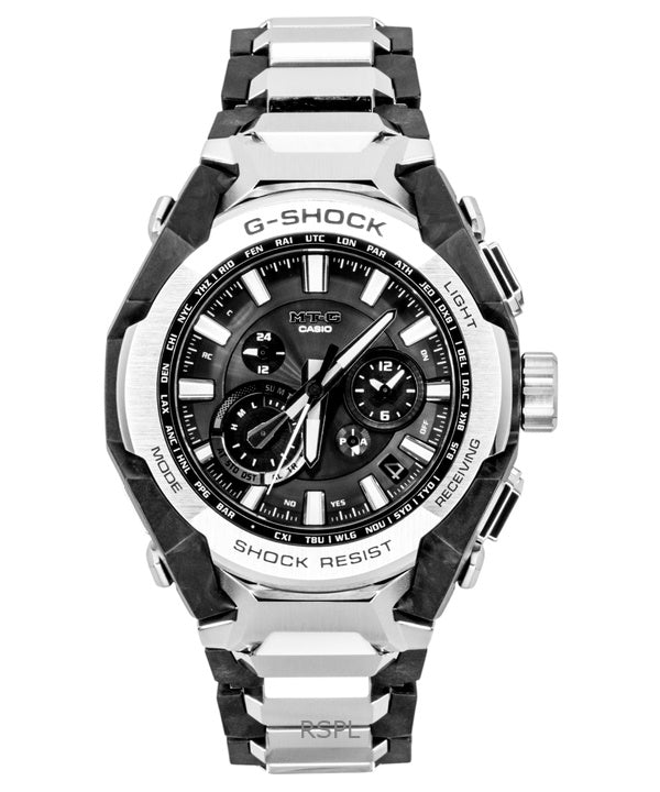 Montre homme Casio G-Shock MT-G analogique connectée pour smartphone, cadran noir, solaire MTG-B4000D-1A, étanche à 200 m