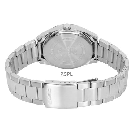 Montre analogique Casio Standard pour homme, acier inoxydable, cadran bleu, quartz, MTP-1302DA-2A1V