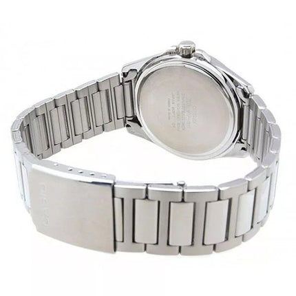 Montre Casio Classic analogique en acier inoxydable avec cadran argenté et quartz MTP-1370D-7A2 pour homme