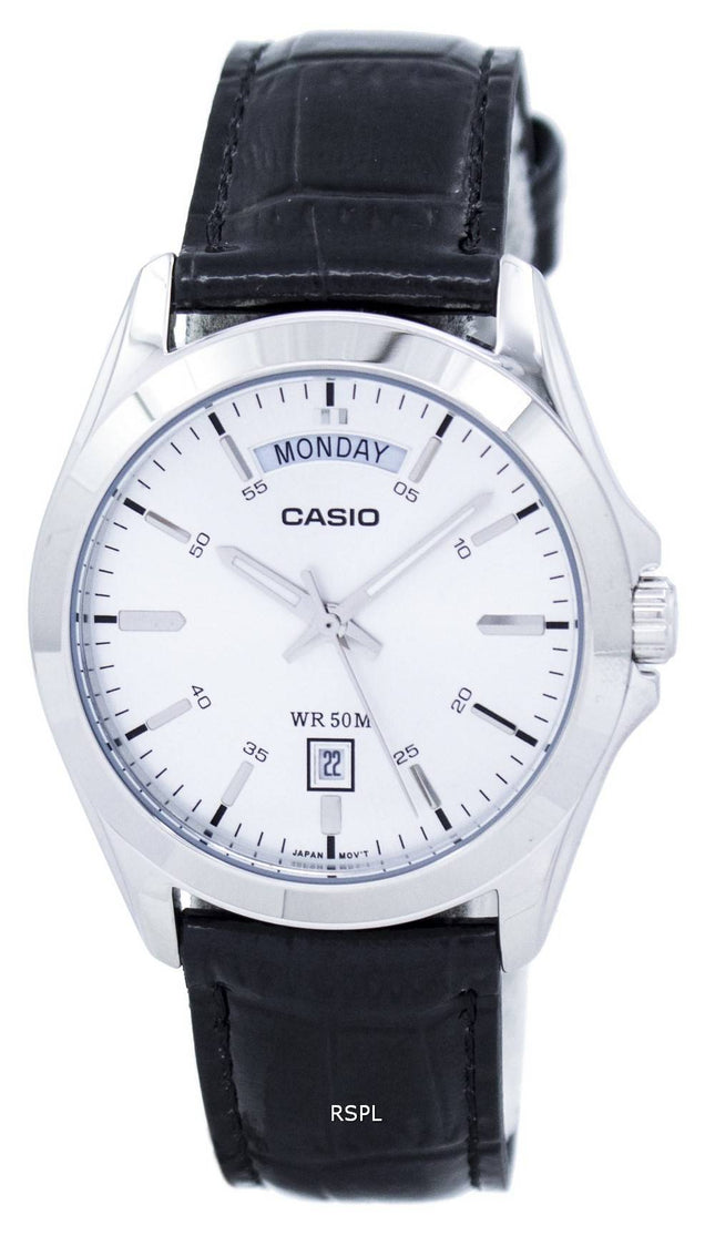 Casio analogique cadran argenté MTP-1370L-7AVDF MTP-1370L-7AV montre homme