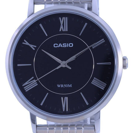 Montre Homme Casio Analogique Cadran Noir Acier Inoxydable Quartz MTP-B110D-1A MTPB110D-1