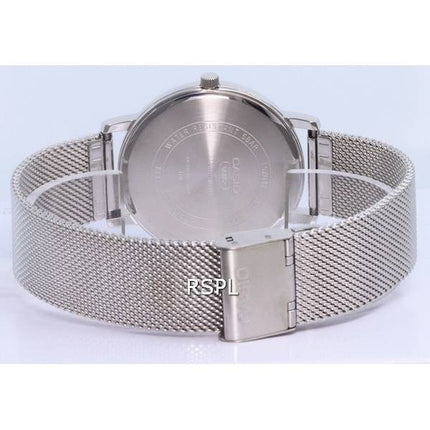 Casio Analogique Acier Inoxydable Maille Argent Cadran Quartz MTP-B125M-7A MTPB125M-7 Montre Homme
