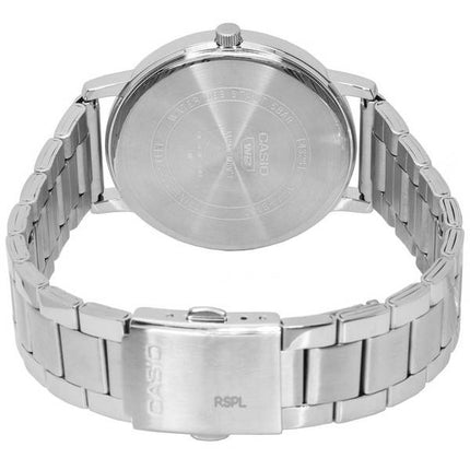 Casio Standard Analogique Acier Inoxydable Cadran Noir Quartz MTP-B130D-1A MTPB130D-1 Montre Homme
