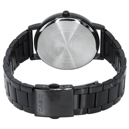 Casio Standard Analogique Acier Inoxydable Cadran Noir Quartz MTP-B135B-1A MTPB135B-1 Montre Homme