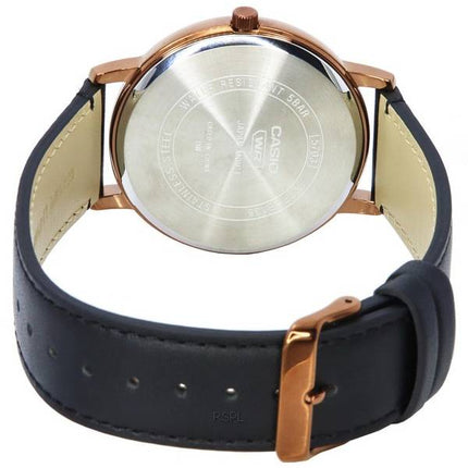 Montre Homme Casio Standard Analogique Bracelet Cuir Cadran Noir Quartz MTP-B135RL-1A MTPB135RL-1