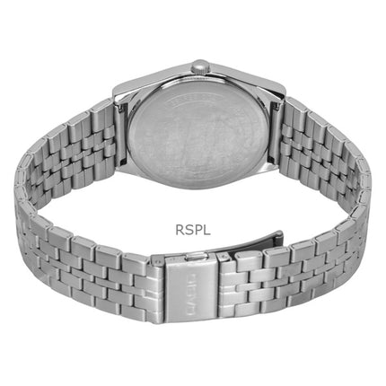 Montre Casio Standard analogique en acier inoxydable avec cadran bleu et quartz MTP-B145D-2A2 pour homme