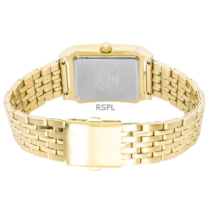 Montre homme Casio analogique en acier inoxydable, cadran doré, mouvement à quartz MTP-B190G-9BV