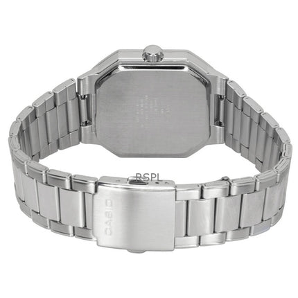 Montre homme Casio analogique en acier inoxydable, cadran noir, mouvement à quartz MTP-B195D-1AV