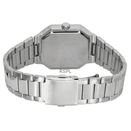 Montre homme Casio analogique en acier inoxydable, cadran bleu, mouvement à quartz MTP-B195D-2AV