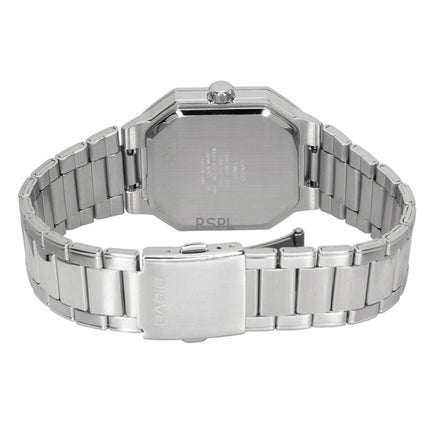 Montre homme Casio analogique en acier inoxydable, cadran argenté, mouvement à quartz MTP-B195D-7AV