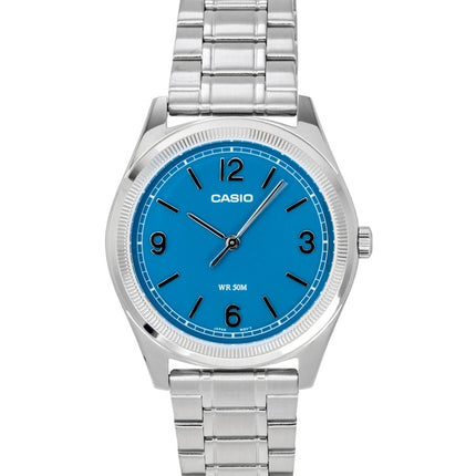 Montre homme Casio MTP-B210D-2A1V, analogique standard, en acier inoxydable, cadran bleu sarcelle, mouvement à quartz.